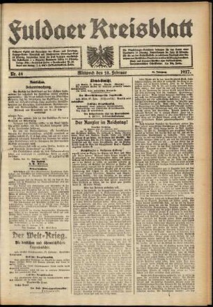 Ausgabe vom Mittwoch, den 28. Februar 1917.