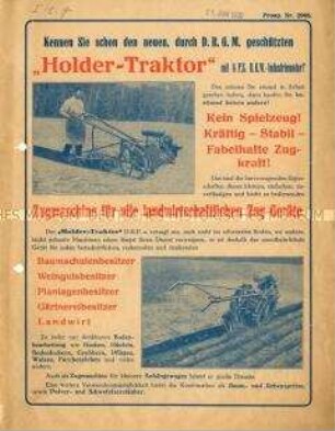 Traktor mit 6 PS-Industriemotor