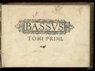 Psalmorum selectorum ...Tomus primus. Bassus