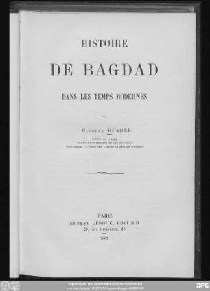 Histoire de Bagdad dans les temps modernes