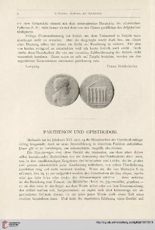 Parthenon und Opisthodom