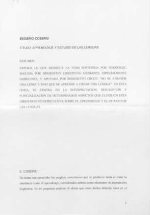 1, Titel + Resumen