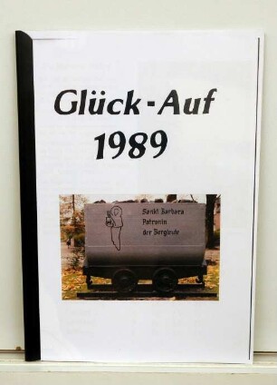 Kalender "Glück-Auf 1989" mit Darstellungen der Heiligen Barbara