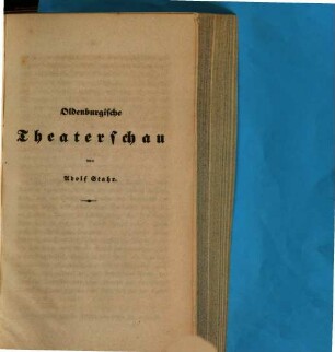 Kleine Schriften zur Kritik der Literatur und Kunst : von Adolf Stahr. Bevorw. von Julius Mosen. 1, Oldenburgische Theaterschau