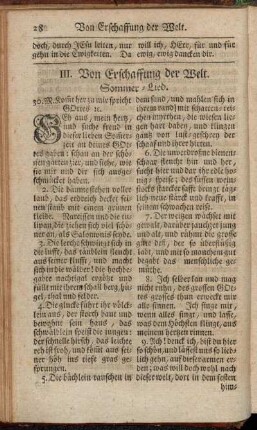 III. Von Erschaffung der Welt