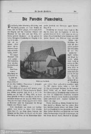 Die Parochie Planschwitz