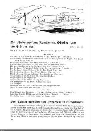 Die Niederwerfung Rumäniens, Oktober 1916 - Februar 1917