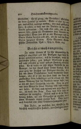 Beichtermahnungsrede. - Beichtvater des Predigers.