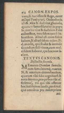 Textus Canonis. Distinctio secunda.