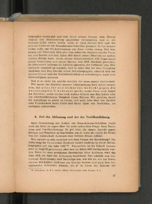 4. Zeit der Abfassung und Art der Veröffentlichung.