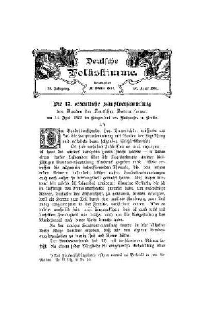 Die 13. ordentliche Hauptversammlung
