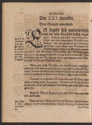 Der XXI. Artickel. - Der XXX. Artickel.