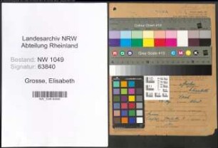 Entnazifizierung Elisabeth Grosse , geb. 06.12.1921 ()
