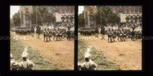General und Truppen ende des 18. Jh, Kaiserhuldigung, Wien