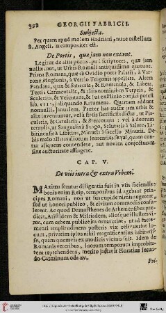 Cap. V.: De viis intra & extra Urbem
