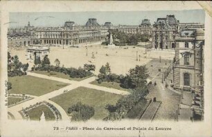 Paris - Place du Carrousel et Palais du Louvre