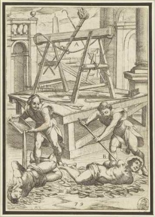 Verbrennen mit heißem Öl (Illustration 79 der Serie der Martyrien der frühen Christen)