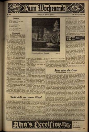 Zweite Ausgabe vom Sonntag, den 20. Dezember 1936.