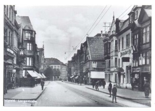 Lange Straße. Detmold. Blick vom Hornschen Tor zum Rathaus