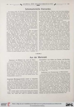Schicksalsreiche Diamanten