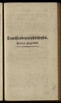Drittes Hauptstück. [Kritik der Urtheilskraft.]