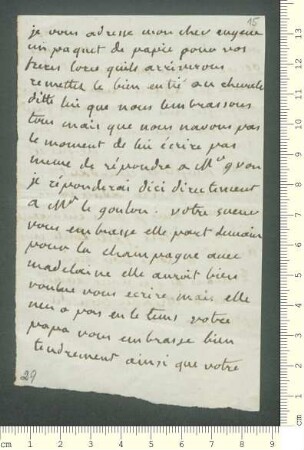 Brief von Marie-Anne Chamisso  an Eugène de Chamisso