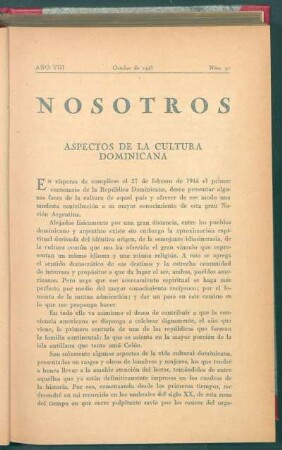 Aspectos de la cultura dominicana