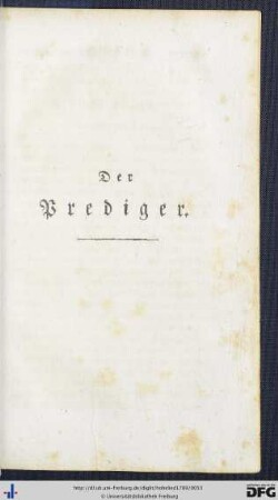 Der Prediger.