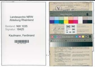 Entnazifizierung Ferdinand Kaufmann , geb. 30.09.1897 (Steiger)
