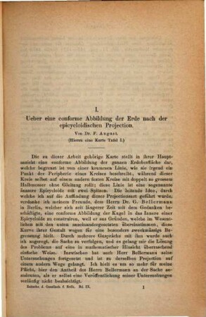 Zeitschrift der Gesellschaft für Erdkunde zu Berlin : zugl. Organ d. Deutschen Geographischen Gesellschaft. 9. 1874