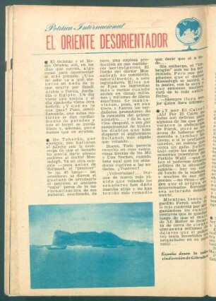 El oriente desorientador : Política internacional