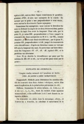 Extraits de journaux.