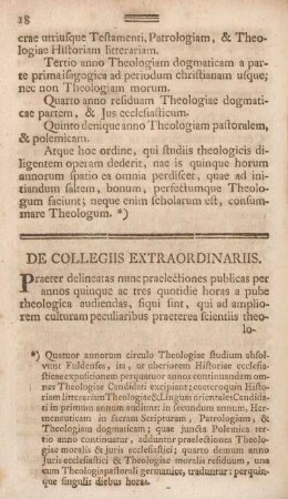 De collegiis extraordinariis.