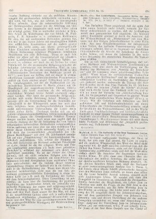 454-455 [Rezension] Malden, R. H., The Authority of the New Testament