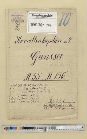 Fall Korvettenkapitän a. D. Konrad Gansser: Bd. 2