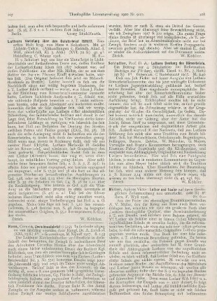 108-109 [Rezension] Müller, Alphons Victor, Luther und Tauler auf ihren theologischen Zusammenhang neu untersucht