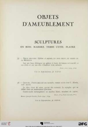 Sculptures en bois, marbre, terre, cuite, platre (Nr. 57-63)