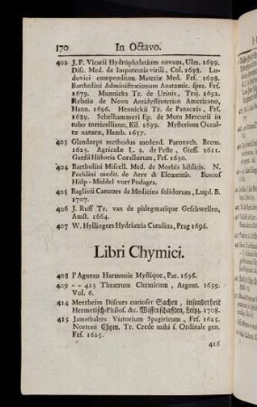 170-188, Libri Chymici.