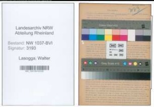 Entnazifizierung Walter Lasogga , geb. 25.01.1898 (Abteilungsleiter)