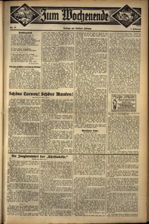 Zweite Ausgabe vom Sonntag, den 07. Februar 1932.