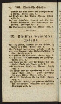 IX. Schriften vermischten Inhalts