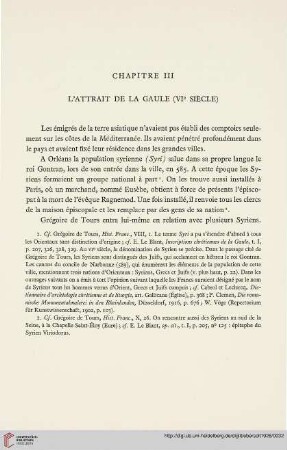 Chapitre III: L'attrait de la Gaule (VIe Siècle)