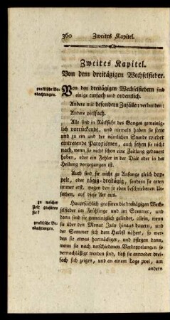 Zweites Kapitel. Von dem dreitägigen Wechselfieber