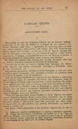 Capítulo quinto. Constitución social