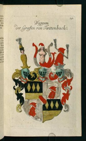391r-391v, 391. Wappen der Grafen von Taettenbach