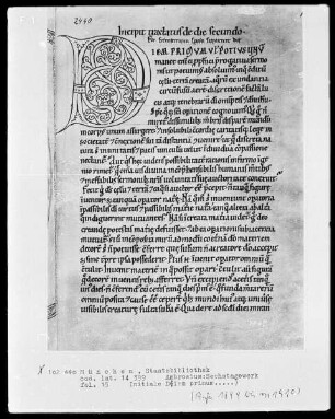 Ambrosius, Hexaemeron — Initiale D (iem), Folio 15 recto