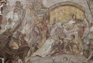 Die Taufe des heiligen Augustinus durch den heiligen Ambrosius von Mailand