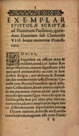 Exemplar epistolae scriptae ad Dominum Paulinum