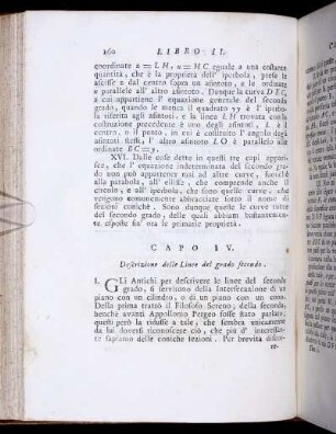 Capo IV. Descrizione delle Linee del grado secondo.