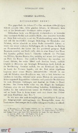 Viertes Kapitel: Mithradates´ Ende